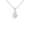 Angara Pear Lab-grown Diamond Infinity Twist Pendant With Accents In White Gold/f-g