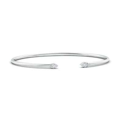 Angara Pear-shaped Diamond Flex Bracelet In Metallic