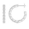 Angara Pear-shaped Diamond Inside-out Medium Hoop Earrings In White Gold/h
