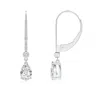 Angara Pear-shaped Diamond Leverback Drop Earrings With Diamond Accent In White Gold/h
