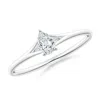 Angara Pear-shaped Diamond Solitaire Split Shank Engagement Ring