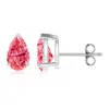 Angara Pear-shaped Fancy Intense Pink Diamond Solitaire Stud Earrings