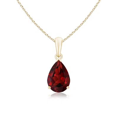 Angara Pear-shaped Garnet Solitaire Pendant In Red