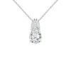 Angara Pear-shaped Lab-grown Diamond Solitaire Pendant In White Gold/f-g
