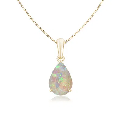 Angara Pear-shaped Opal Solitaire Pendant In Gold