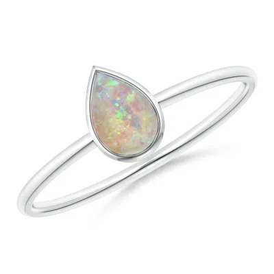 Angara Pear-shaped Opal Solitaire Ring In Burgundy