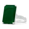 Angara Peg-set Gia Certified Emerald-cut Emerald Ring With Diamond Twist Shank In White Gold/medium Green