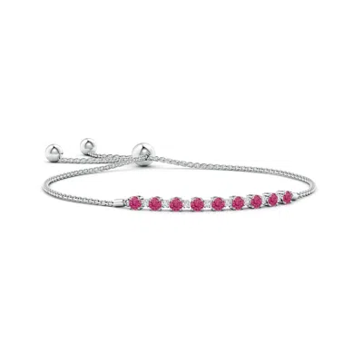 Angara Pink Sapphire And Diamond Tennis Bolo Bracelet