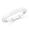 Angara Polished Flat Surface Dome Wedding Band For Her In White Gold