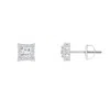 Angara Princess-cut Diamond Halo Stud Earrings In White Gold/g