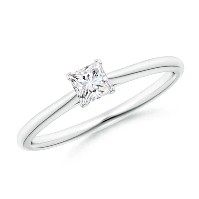Angara Princess-cut Diamond Tapered Cathedral Engagement Ring In Metallic