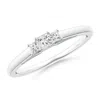 Angara Princess-cut Diamond Trellis Three Stone Ring