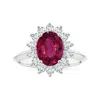 Angara Princess Diana Inspired Gia Certified Oval Pink Sapphire Knife-edge Shank Ring In White Gold/medium Pink