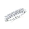 Angara Prong-set Cushion Diamond Five Stone Wedding Ring In White Gold/h