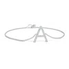 Angara Prong-set Diamond Capital "a" Initial Bracelet In White Gold/g