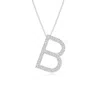 Angara Prong-set Diamond Capital "b" Initial Pendant In White Gold/h