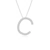 Angara Prong-set Diamond Capital "c" Initial Pendant In White Gold/h