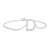 Angara Prong-set Diamond Capital "d" Initial Bracelet In White Gold/h