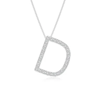 Angara Prong-set Diamond Capital "d" Initial Pendant In Metallic
