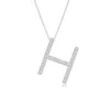 Angara Prong-set Diamond Capital "h" Initial Pendant In White Gold/h