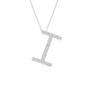 Angara Prong-set Diamond Capital "i" Initial Pendant In White Gold/h