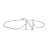 Angara Prong-set Diamond Capital "n" Initial Bracelet In White Gold/h