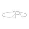 Angara Prong-set Diamond Capital "p" Initial Bracelet In White Gold/h