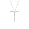 Angara Prong-set Diamond Capital "t" Initial Pendant In White Gold/g