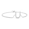 Angara Prong-set Diamond Capital "u" Initial Bracelet In White Gold/h