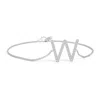 Angara Prong-set Diamond Capital "w" Initial Bracelet In White Gold/h