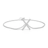 Angara Prong-set Diamond Capital "x" Initial Bracelet In White Gold/h