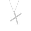 Angara Prong-set Diamond Capital "x" Initial Pendant In White Gold/h