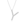 Angara Prong-set Diamond Capital "y" Initial Pendant In White Gold/g
