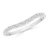 Angara Prong Set Diamond Contour Wedding Ring In White Gold/g
