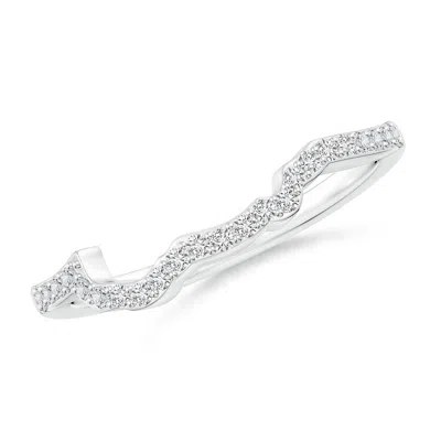 Angara Prong-set Diamond Contoured Wedding Ring
