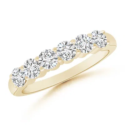 Angara Prong Set Diamond Half Eternity Wedding Ring For Her In Gold
