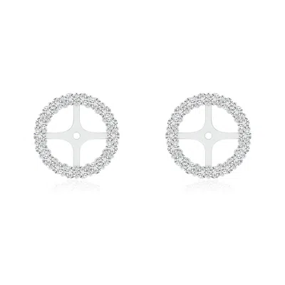 Angara Prong-set Diamond Halo Earring Jackets