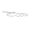 Angara Prong-set Diamond Infinity Bolo Bracelet In White Gold/g
