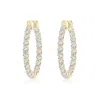 Angara Prong-set Diamond Inside Out Hoop Earrings In Yellow Gold/g