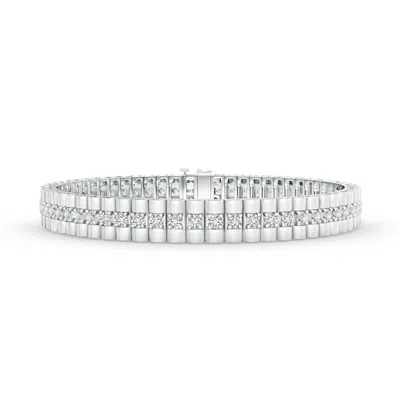 Angara Prong-set Diamond Link Bracelet In Metallic
