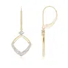 Angara Prong-set Diamond Rhombus Drop Earrings In Yellow Gold/g