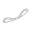 Angara Prong-set Diamond Wavy Comfort Fit Wedding Ring In White Gold/g
