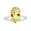 Angara Prong-set Gia Certified Oval Yellow Sapphire Solitaire Reverse Tapered Shank Ring In White Gold/deep Yellow