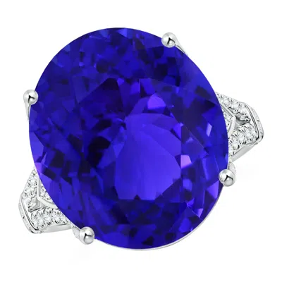 Angara Prong-set Gia Certified Tanzanite Split Shank Ring In Metallic