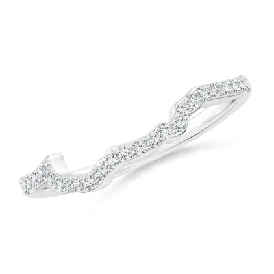 Angara Prong-set Lab-grown Diamond Contoured Wedding Ring