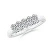 Angara Prong-set Oval Diamond Five Stone Wedding Ring In White Gold/h