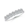 Angara Prong-set Oval Diamond Seven Stone Wedding Ring In White Gold/h