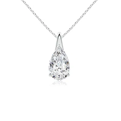 Angara Prong-set Pear-shaped Diamond Solitaire Pendant