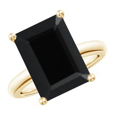 Angara Prong-set Rectangular Black Onyx Cocktail Ring