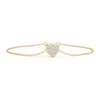 Angara Prong-set Round Diamond Heart Chain Bracelet In Yellow Gold/g
